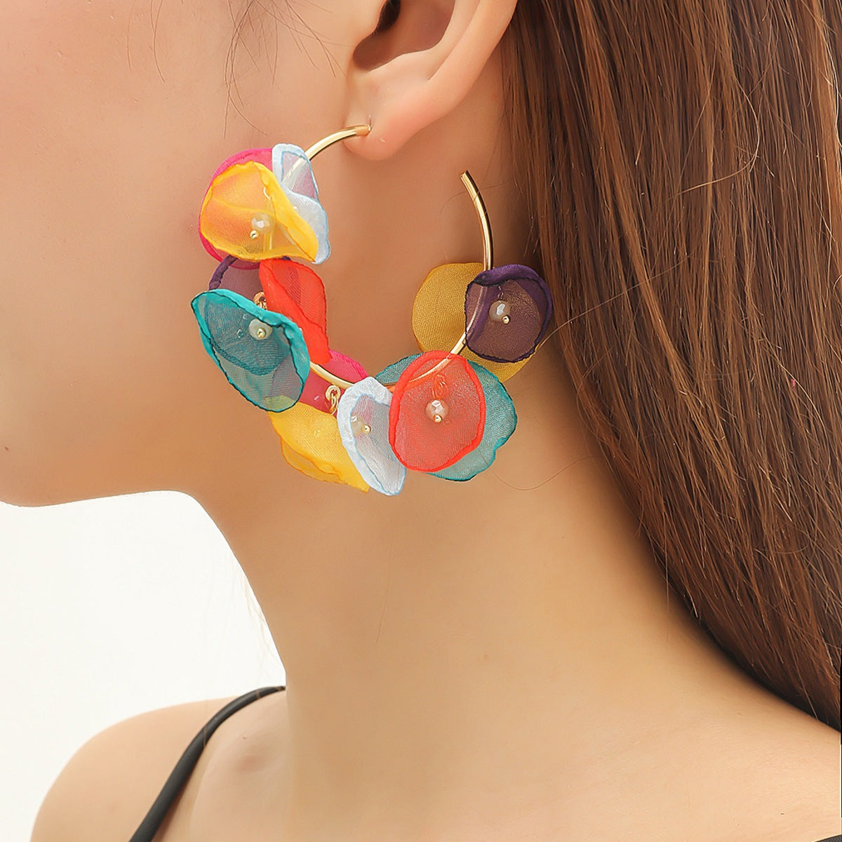 Wholesale Flower Tassel Earrings Personalized Earrings Flower Tassel Earrings