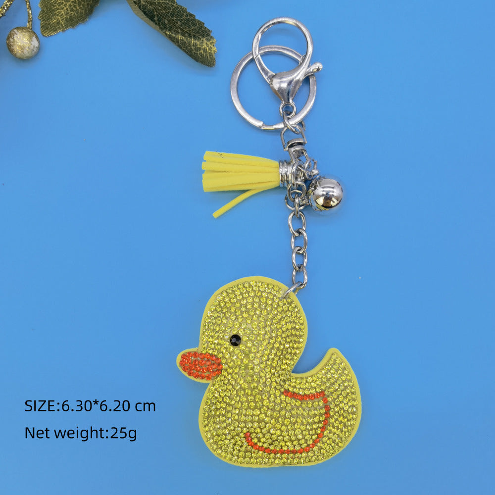 Wholesale  creative cartoon animal Diamond keychain