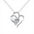 Wholesale Double Heart Pendant Zircon Love Necklace