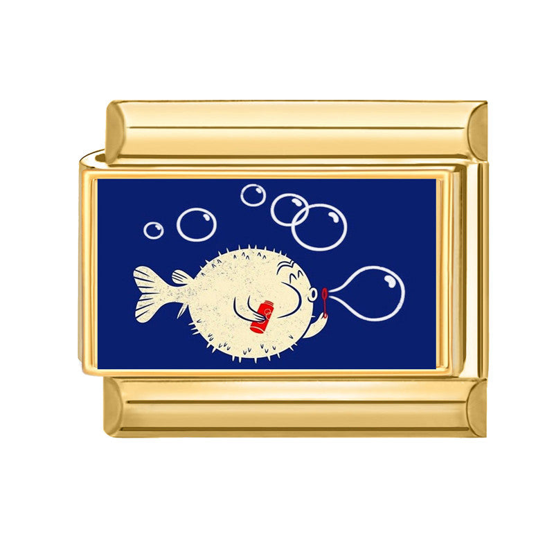 Wholesale 9mm Italian Charm Starter Bracelets DIY Marine Series Stainless Steel Composable Bracelet