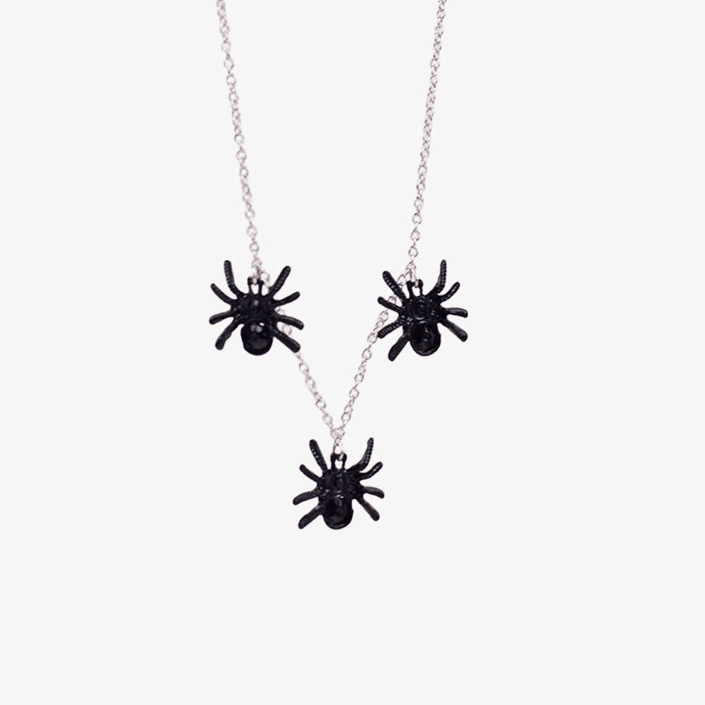 Wholesale Retro Gothic Black  Earrings And Necklace Set  Party Gift Zinc Alloy Jewelry For Resale