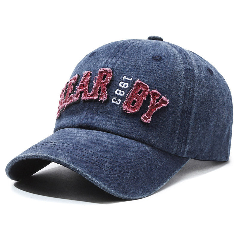 Wholesale Retro Distressed Hat Washed Cap Patch Letters Casual Baseball Cap ACC-HT-YiShangmei002