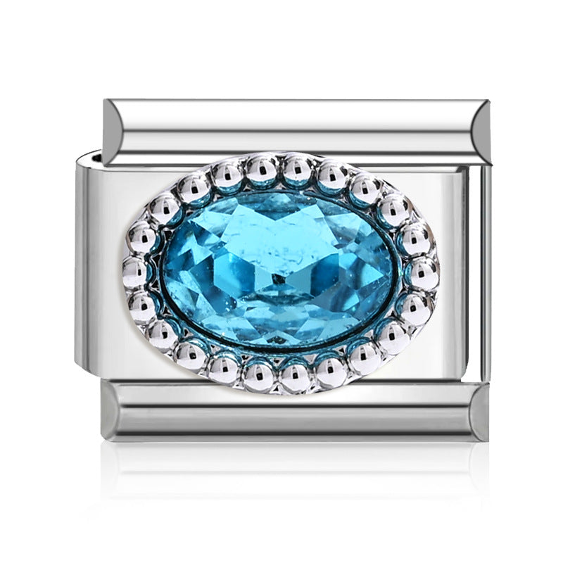 Wholesale 9mm Italian Charm Starter Bracelets DIY square Single Section Creative Stainless Steel Composable Bracelet