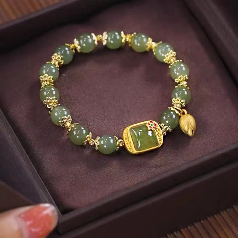 Wholesale New Chinese Style Glass Bead Bracelet Fashion Jewelry Accessory for Women Gift