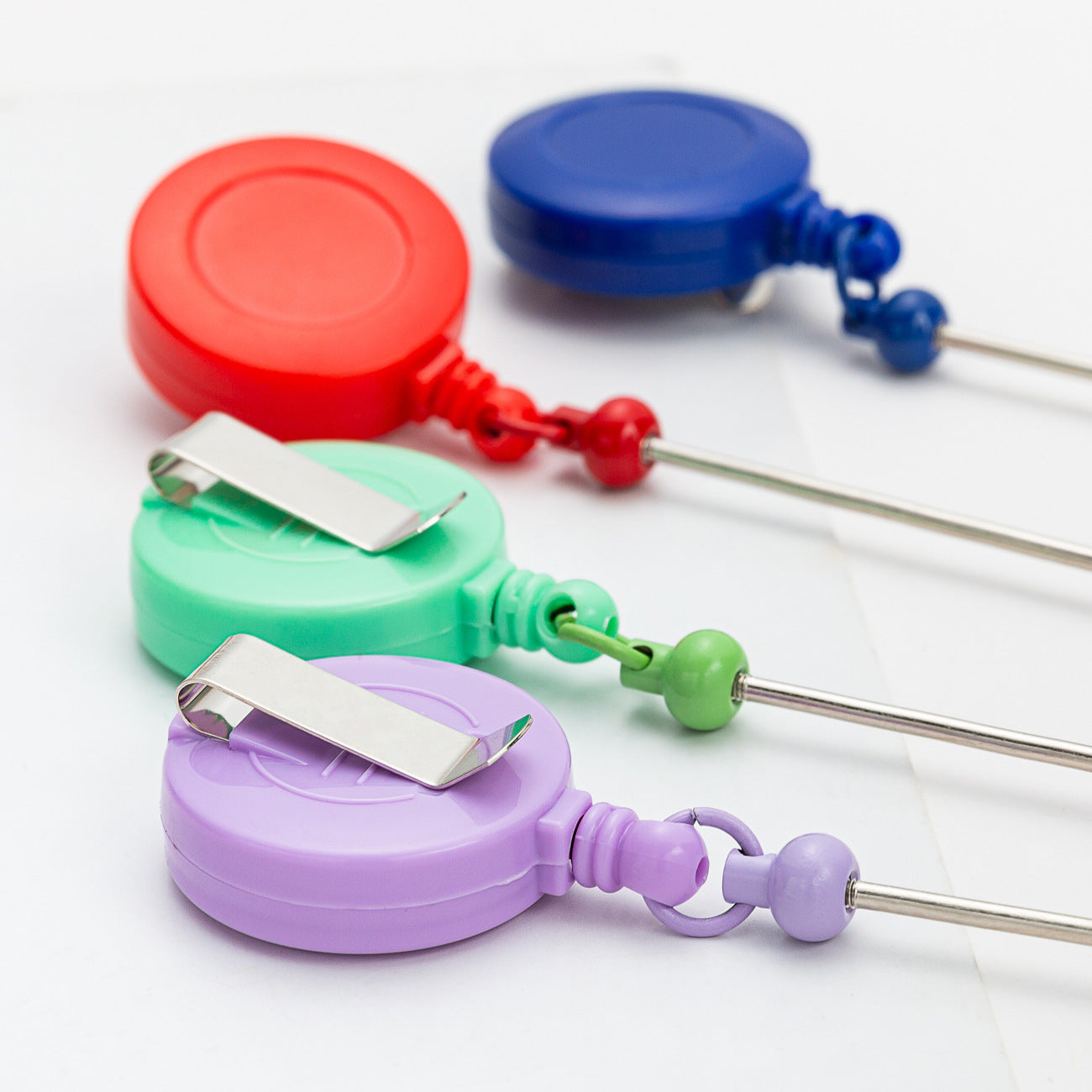 Wholesale Badge Reels Beadable Retractable Easy-Pull Button Badge ID Keychain ACC-KC-HuaH004