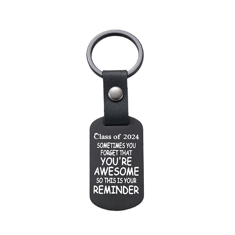 Wholesale Graduation Season Metal Leather Keychains ACC-KC-GangGu028