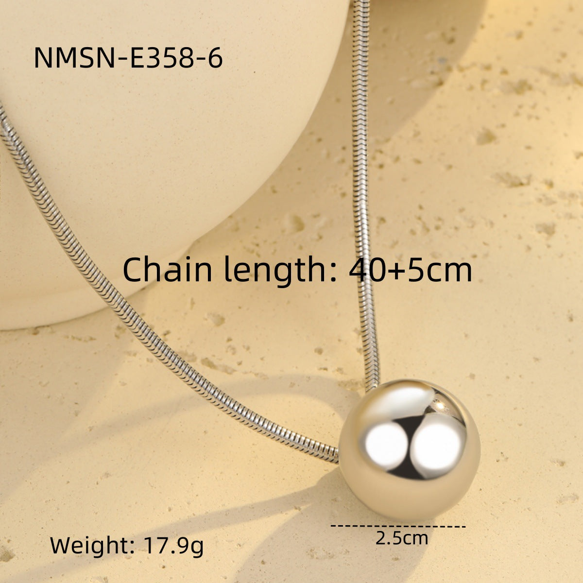 Wholesale Stainless steel simple love snake bone necklace