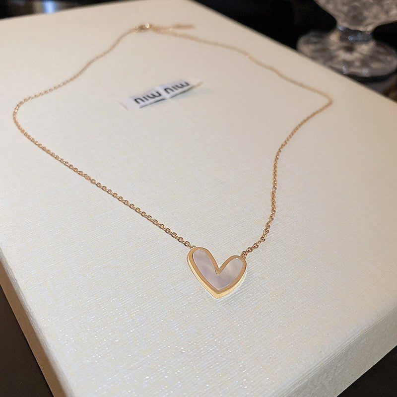 Wholesale Love White Shell Necklace – Titanium Steel Fashion Jewelry Accessory for Resale or Gift