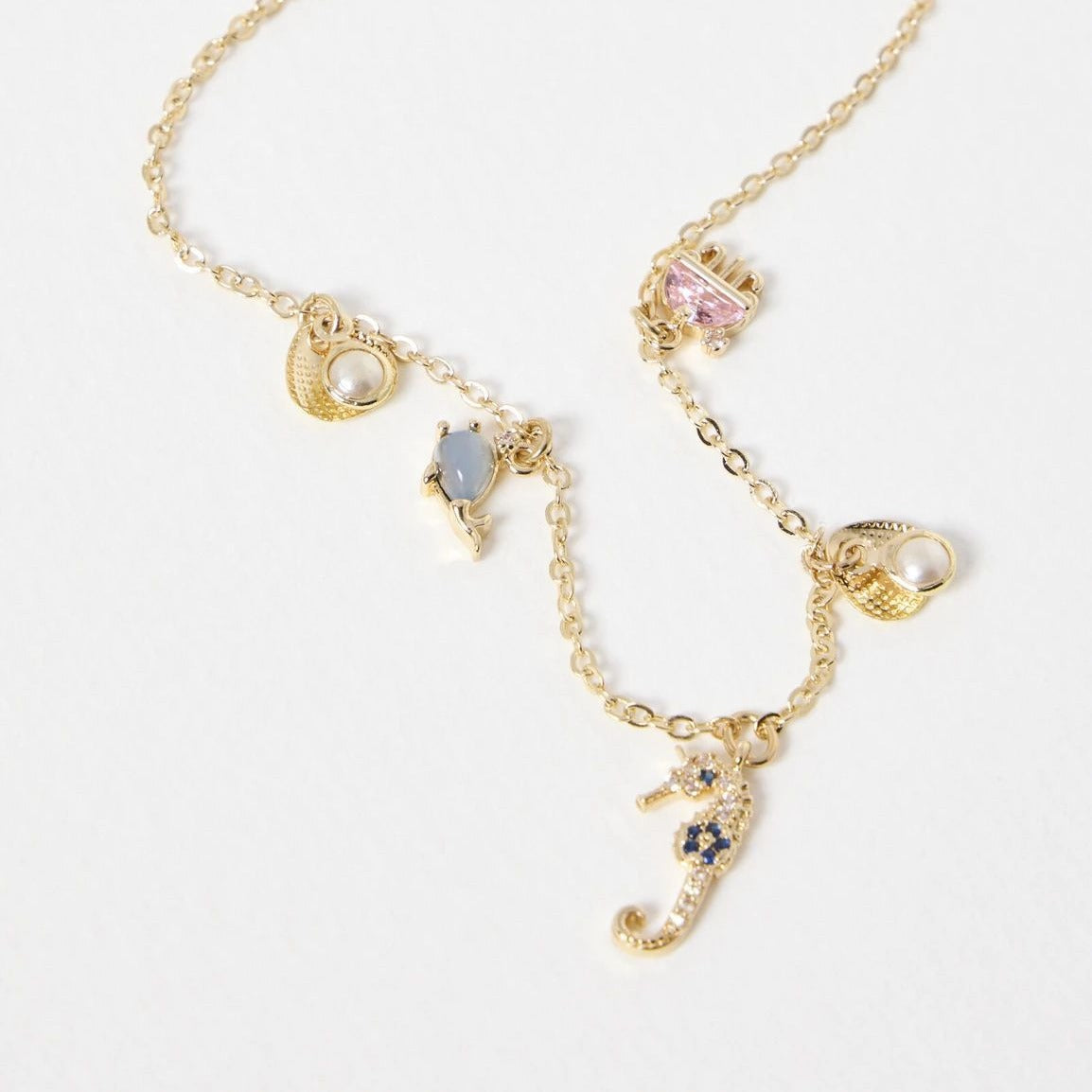 Wholesale Summer Beach Series Sea Blue Pendant Necklace ACC-NE-JiP018