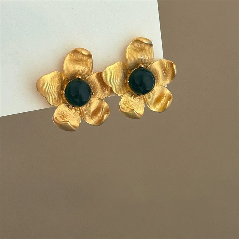 Wholesale Alloy Metal Flower Earrings