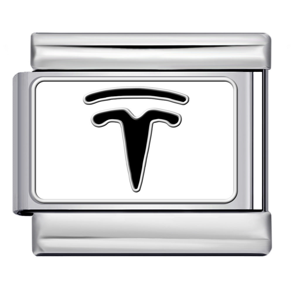 Wholesale Italian Charm Bracelet 9mm DIY Car Logo Series   Creative Stainless Steel Composable Bracelet