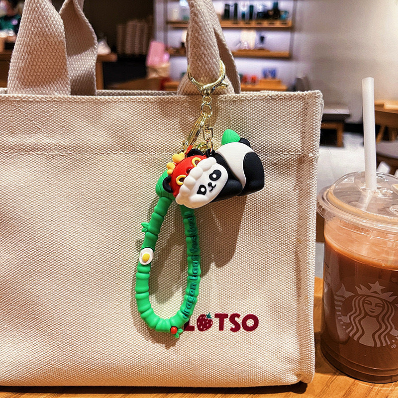 Wholesale Cartoon Cute PVC Panda Keychains ACC-KC-ErLu019