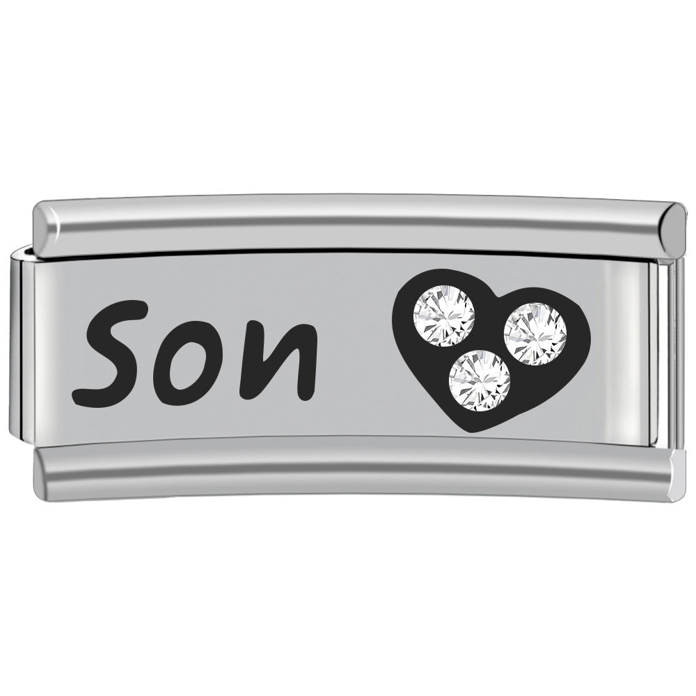 Wholesale 9mm Italian Charm Starter Bracelets DIY square Single Section Creative Stainless Steel Composable Bracelet