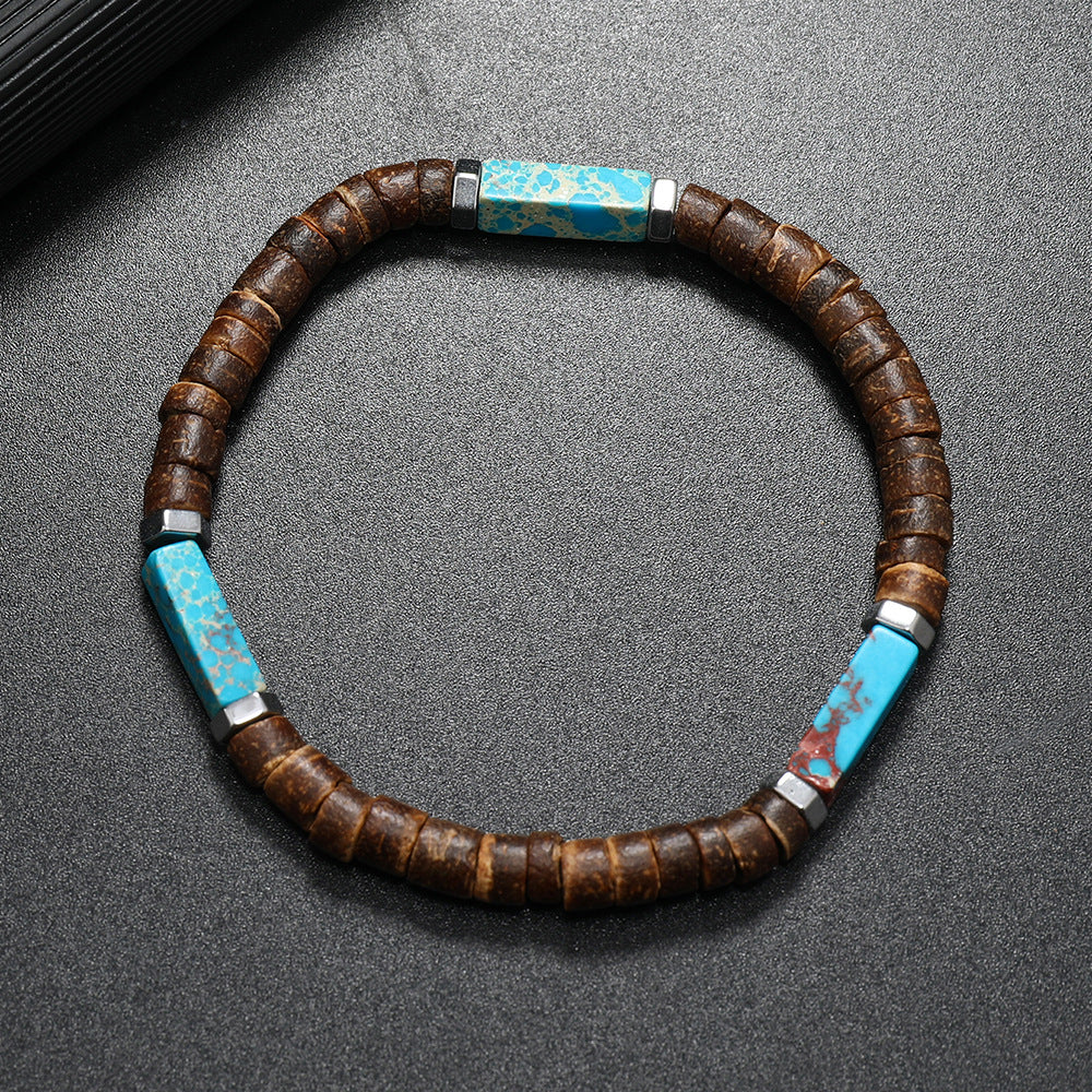 Wholesale Retro Ethnic Multi Layer nut Shell Bead Bracelet Unisex Fashion Hand Jewelry Casual Gift For Everyday Wear