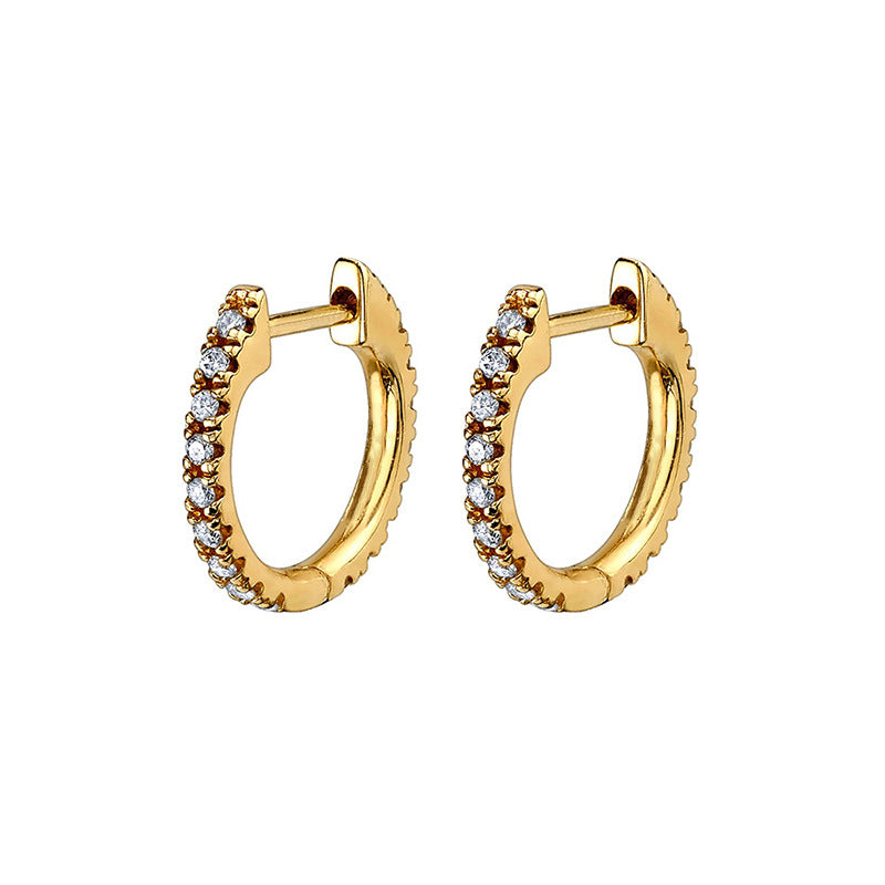 Wholesale European Style Zircon Flower Heart Earrings Set