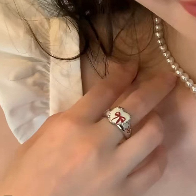 Wholesale Trendy Flower Ring Enamel Alloy Electroplated Fashion Jewelry Accessory for Boutique Resale