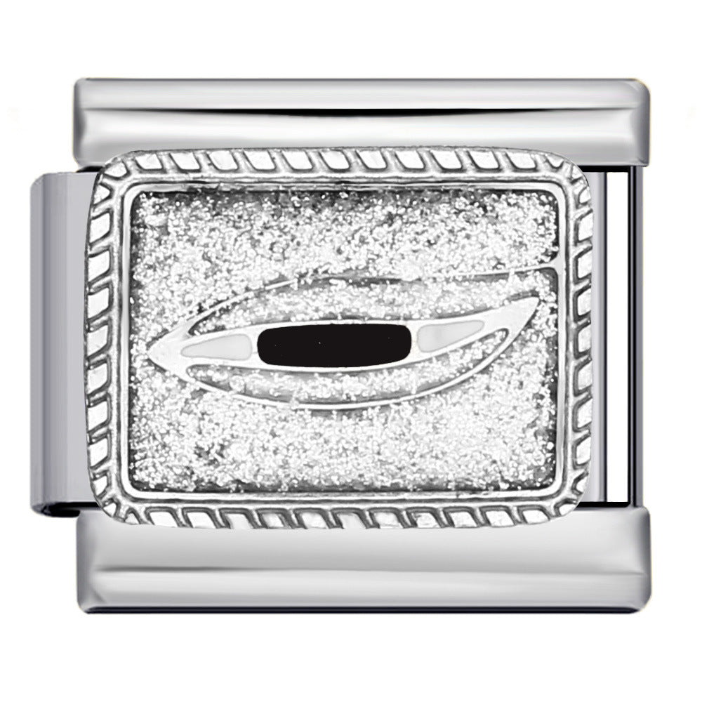 Wholesale Italian Charm Bracelet 9mm DIY polka dot pattern  Creative Stainless Steel Composable Bracelet