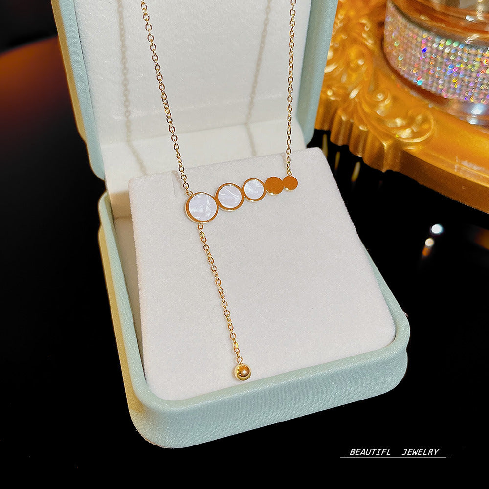 Wholesale Micropaved Zirconia Clavicle Chain Titanium Steel Necklaces Choker Necklace ACC-NE-Xiyue005