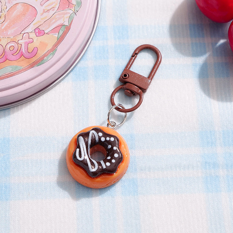 Wholesale Cute donut shaped toy bread pendant