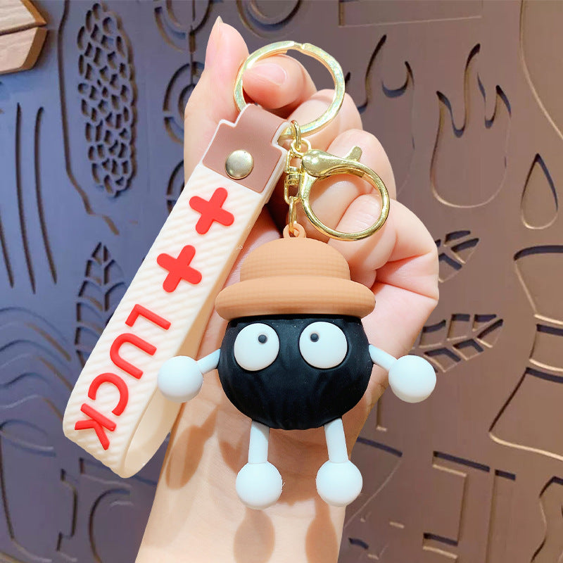 Wholesale cute cartoon long-legged briquettes keychain