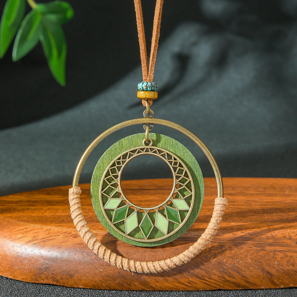 Wholesale Bohemian Forest Style Earrings and Necklace Set - Stylish Fashion Accessory for Party or Everyday Wear