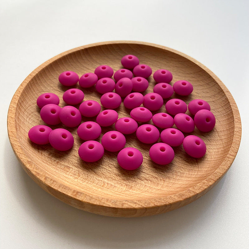 Wholesale 50PCS DIY Abacus Beads Silicone Small Beads 12MM