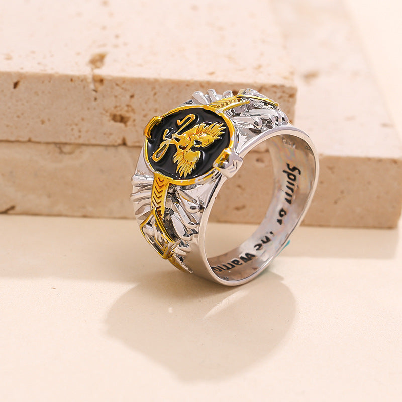 Wholesale Two-color Oil Dropping Black Rings