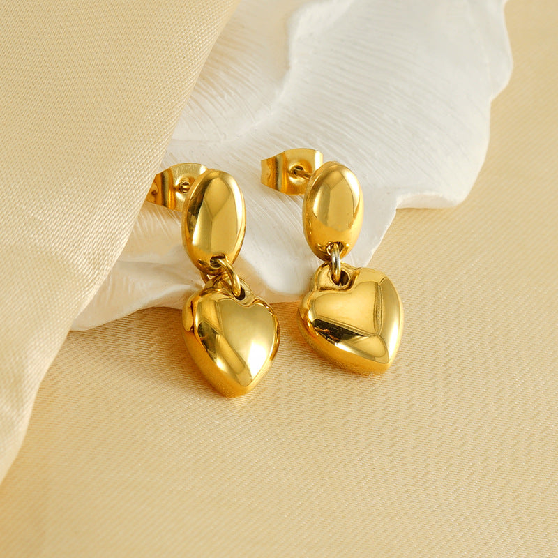 Wholesale  love earrings 18K gold stainless steel  earrings