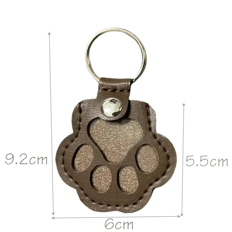 Wholesale Leather Cat Paw Keychain Cute Kitten Paw Pendant for Pet Hair Collection