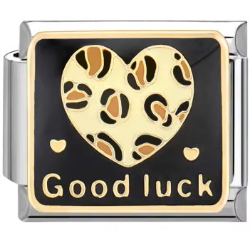 Wholesale Italian Charm Bracelet 9mm DIY Splicing Brown Leopard Star and Moon Stainless Steel Composable Bracelet