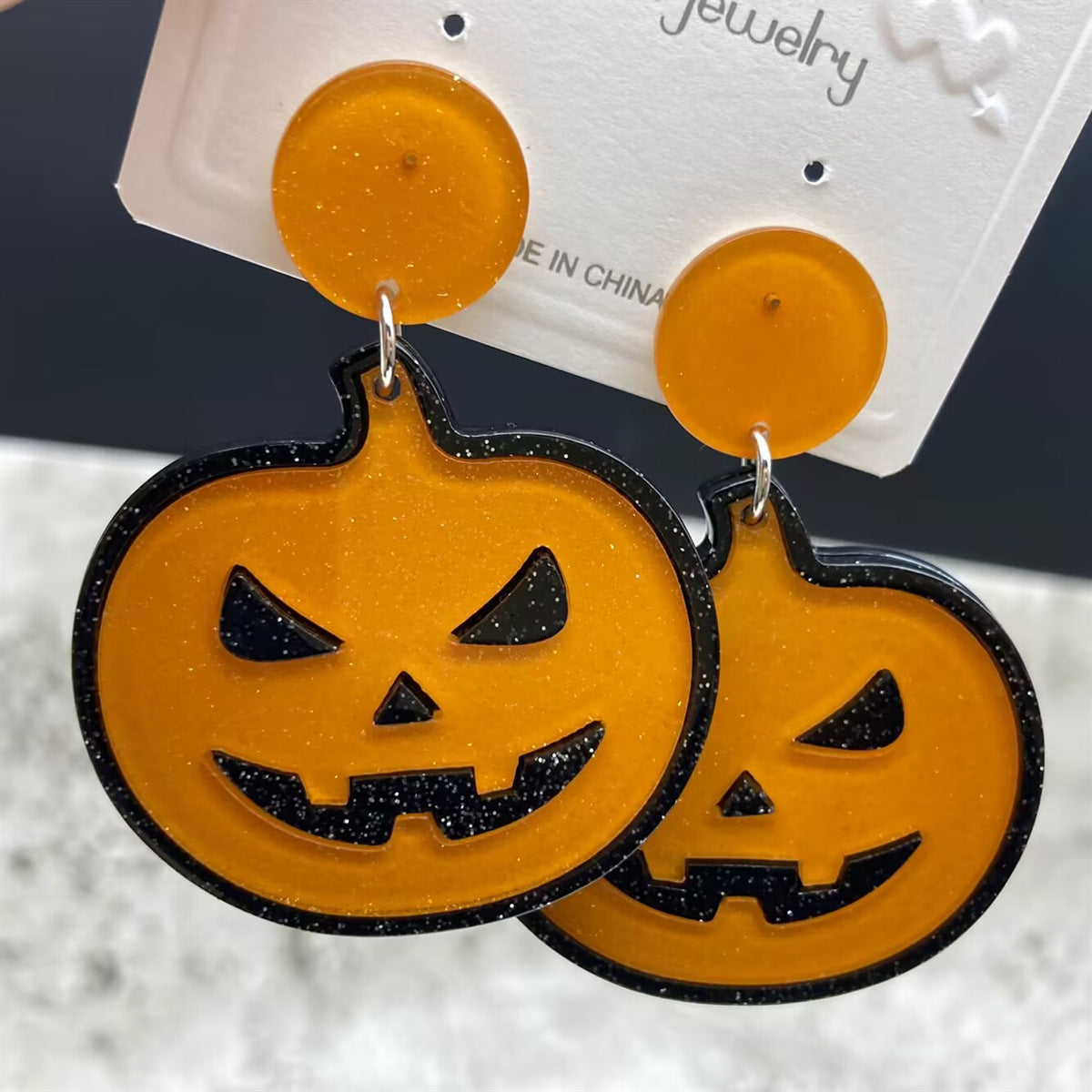 Wholesale Halloween Pumpkin Ghost Skull Earrings Acrylic Earrings ACC-ES-FX057