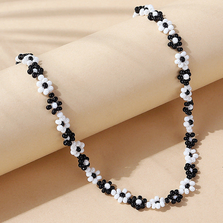 Wholesale  Flower Rice Bead Necklace