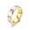 Wholesale titanium steeltwo-color gold ring