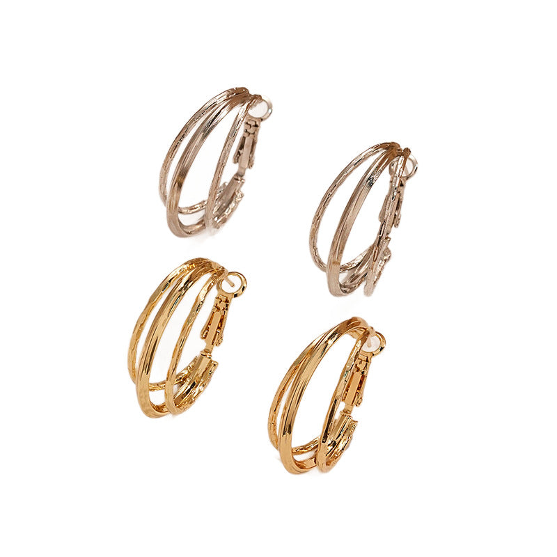 Wholesale Multi-layered metal earrings