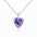 Wholesale S925 Sterling Silver Love Heart-shaped Pendant Heart-shaped Zircon Color Treasure Necklace