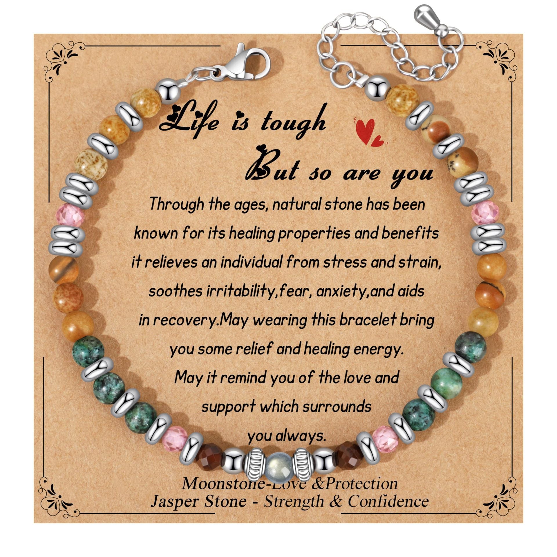 Wholesale Natural stone beaded stretch bracelet Adjustable