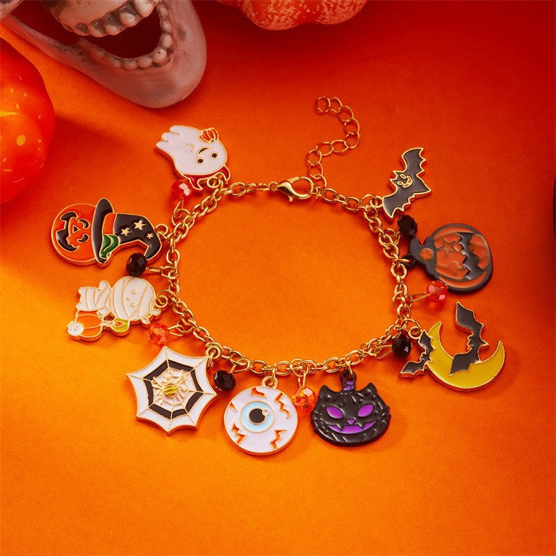 Wholesale Alloy  Bracelet Set with Pumpkin Ghost  Design,  Fashion Jewelry Accessory for Party Gift or Boutique Resale