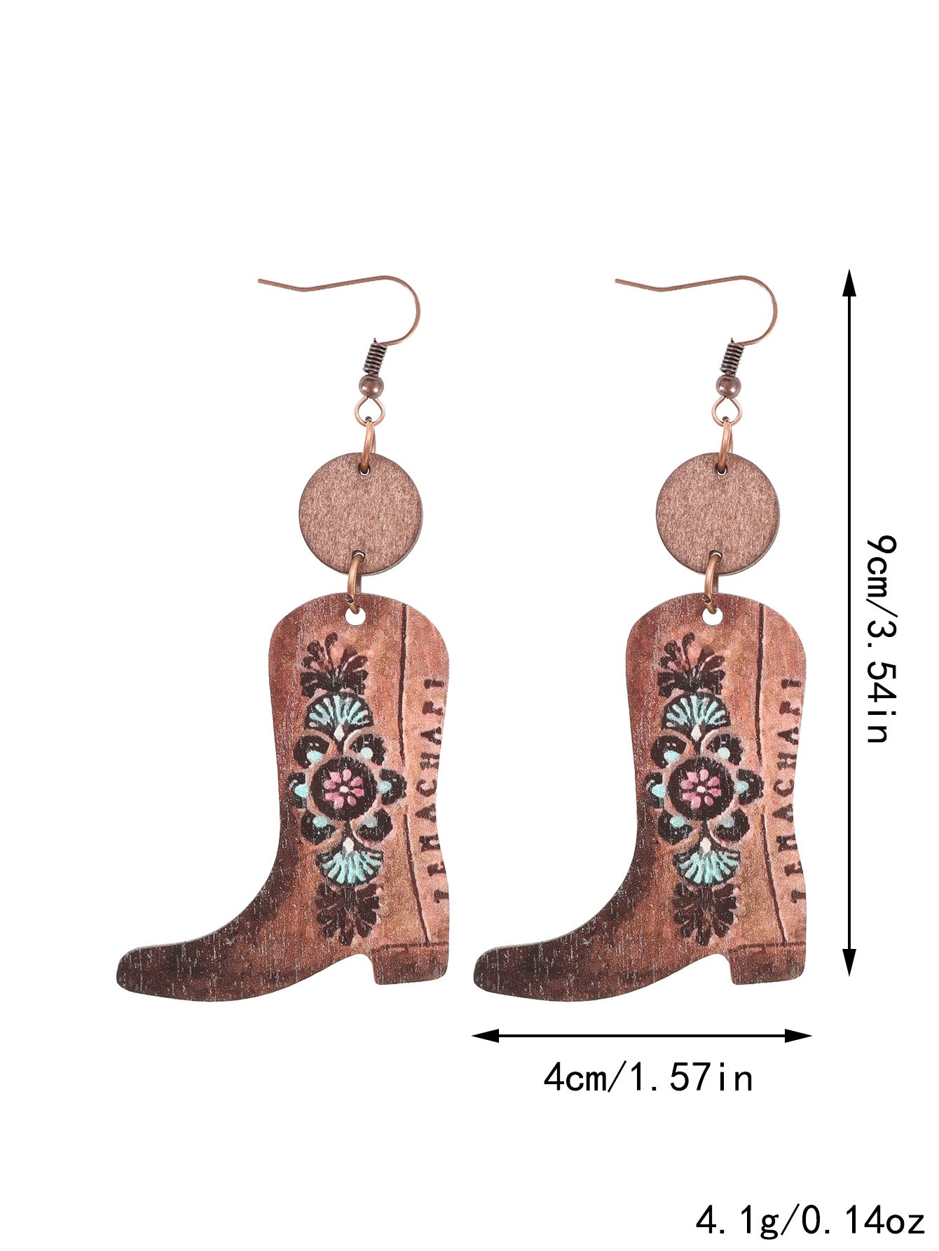Wholesale Wooden Flower Drop Earrings Vintage Bohemian Ear Jewelry for Women