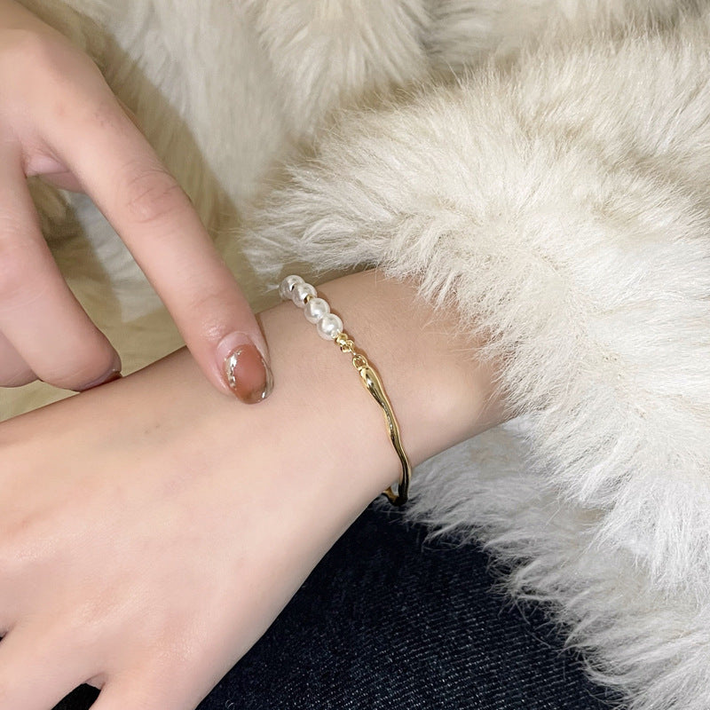 Wholesale 925 Sterling Silver Natural Freshwater Pearl Bracelet