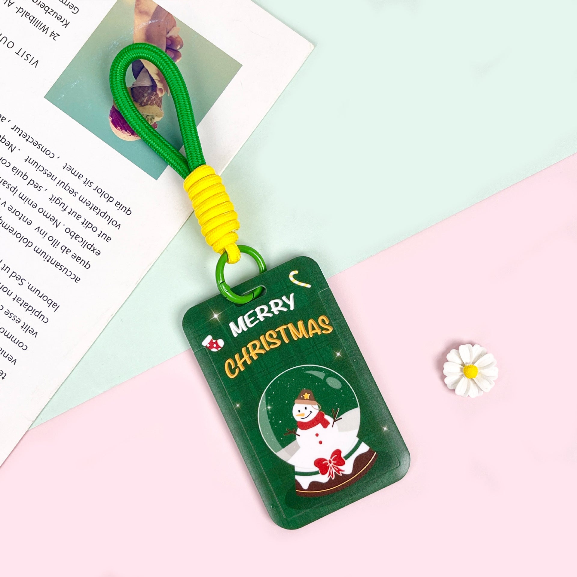 Wholesale Cute Christmas Card Set Lanyard Keychain ACC-KC-BG001