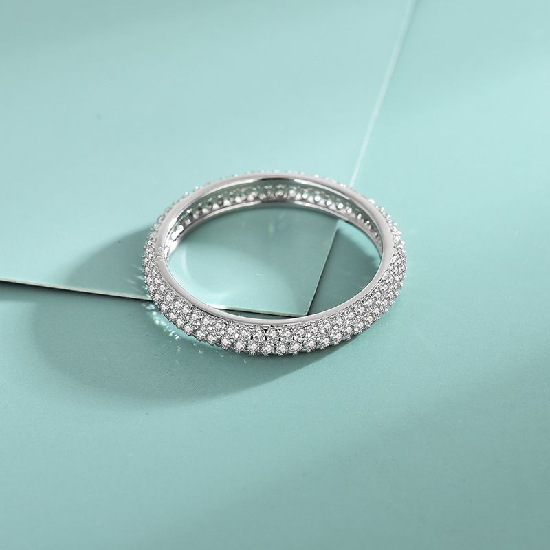 Wholesale S925 sterling silver full diamond ring