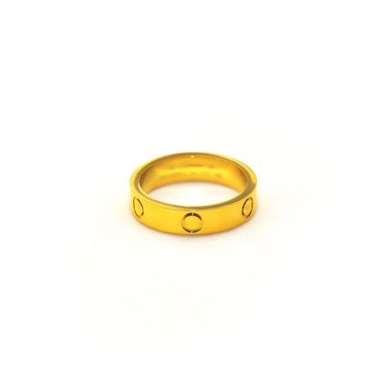 Wholesale Trendy Gold-Plated Stainless Steel Love Ring Jewelry Accessory Gift