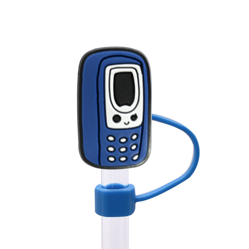 Wholesale Random 100pcs Fruit Series 8/10mm PVC Soft Straw Tube Cap