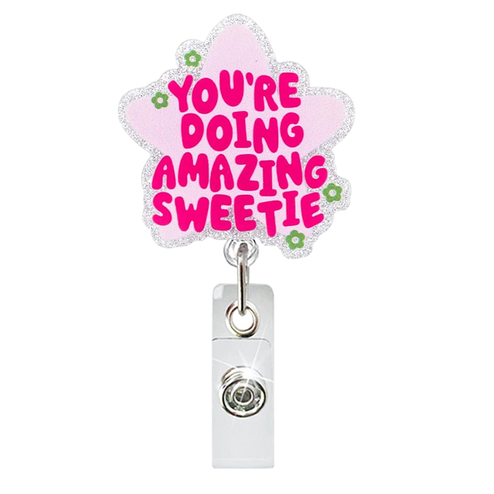 Wholesale acrylic bow English  Badge Reels