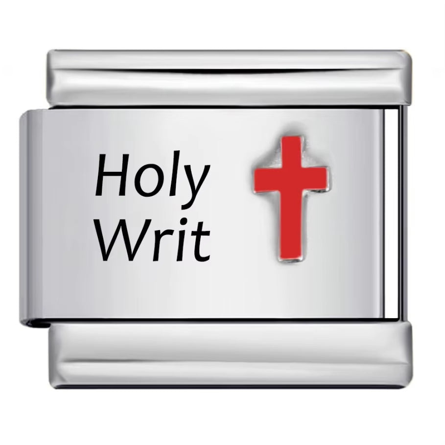 Wholesale Italian Charm Bracelet 9mm DIY Red cross pattern  Creative Stainless Steel Composable Bracelet