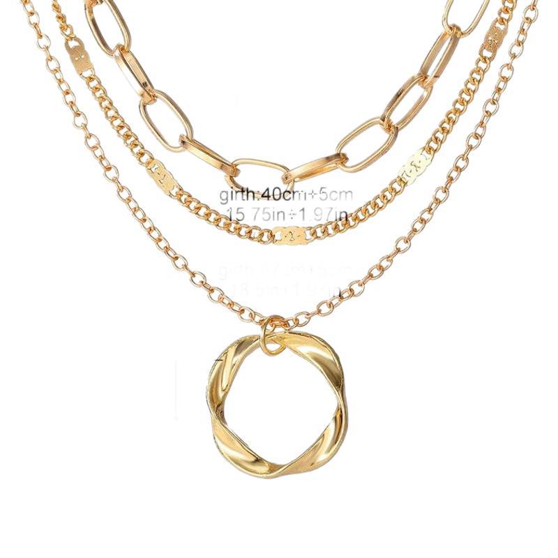 Wholesale Personalized Layered Necklace Beach Heart Pendant Neck Chain