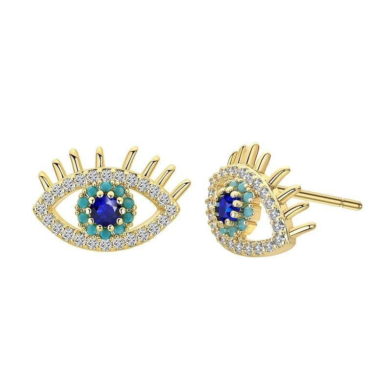 Wholesale Evil Eye Adjustable Ring for Women,  Gold Zinc Alloy Fashion Jewelry Accessory Boutique Resale