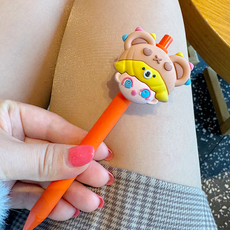 Wholesale Cute Super Cute Creative Girl's Stationery Water-based Black Ballpoint Pen