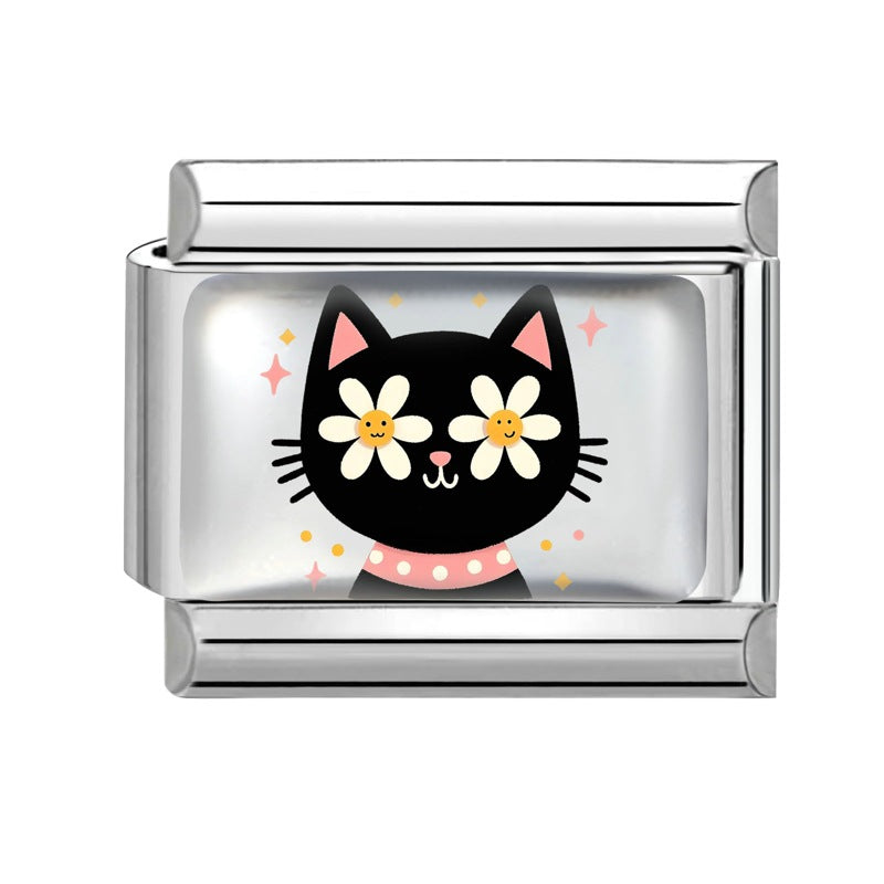 Wholesale 9mm Italian Charm Starter Bracelets DIY Pet Series Stainless Steel Composable Bracelet