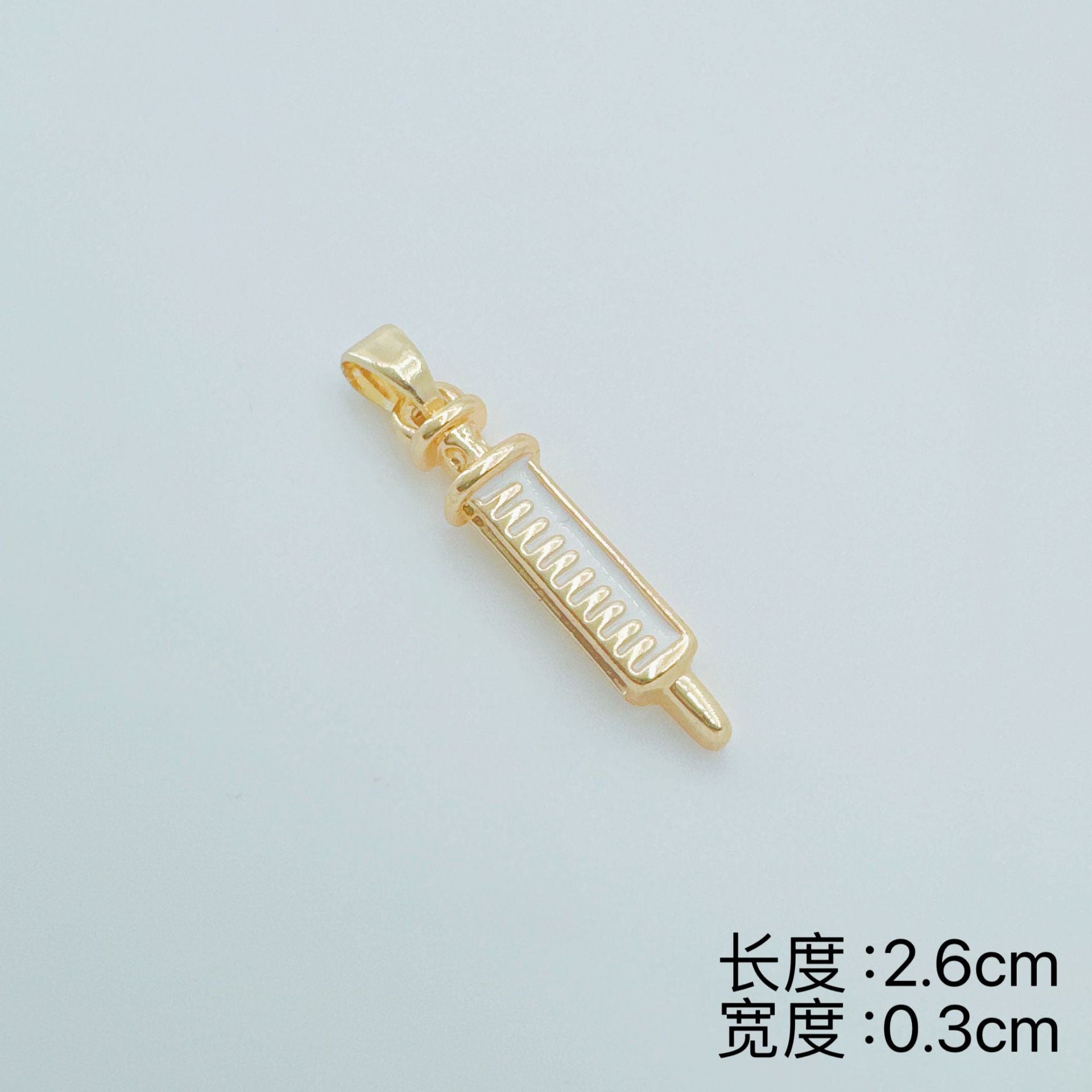 Wholesale 18K Gold Plated Copper Nurse Pendant Necklace,  Syringe and Nurse Cap Design,  Fashion Accessory for Women